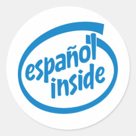 Spaans binnenin ronde sticker
