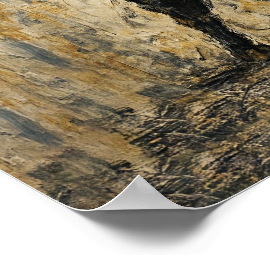 Spaans Black Bull Acryl Waterverf Art Print (Hoek)