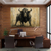 Spaans Black Bull Acryl Waterverf Canvas