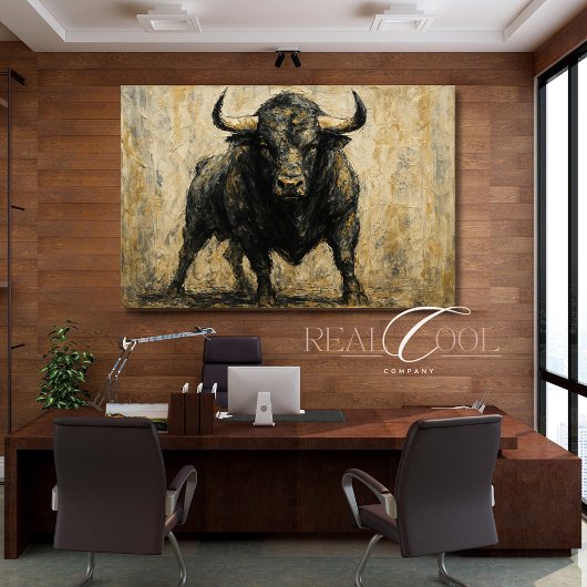Spaans Black Bull Acryl Waterverf Canvas