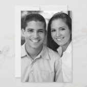 Spaans blauw en wit bruiloft receptie kaart (Achterkant)