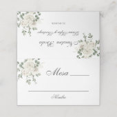 Spaans Bloemen Boho Bruiloft Plaatskaartje (Buitenkant ongevouwen)