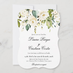 Spaans Bloemen bruiloft uitnodiging