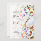 Spaans, Bloemen Kleurrijke Harten Mexicaanse bruil Kaart (Voorkant)