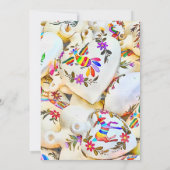 Spaans, Bloemen Kleurrijke Harten Mexicaanse bruil Kaart (Achterkant)