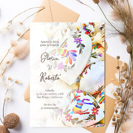 Spaans, Bloemen Kleurrijke Harten Mexicaanse bruil Kaart