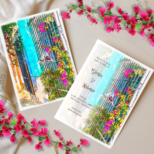 Spaans Bloemen Kleurrijke Tortelduifjes Mexicaanse Kaart