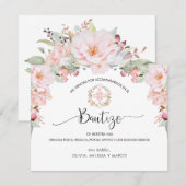 Spaans, Blush en Mint Baptisme Hartelijk dank Bedankkaart (Voorkant / Achterkant)