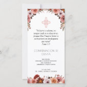 Spaans, Blush Pink Bevestiging Bladwijzer Favor Bedankkaart (Voorkant)