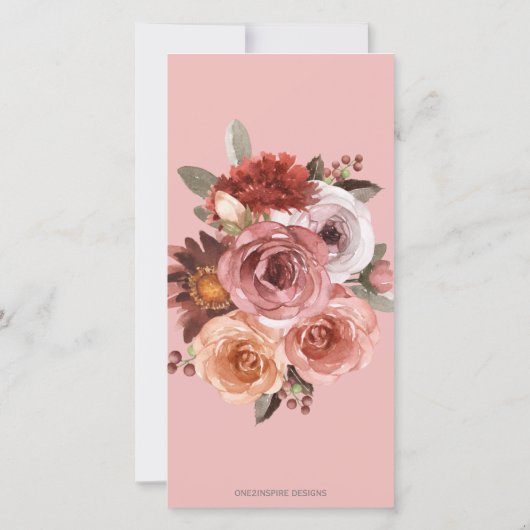 Spaans, Blush Pink Eerste Communie Bladwijzer Favo Bedankkaart (Achterkant)