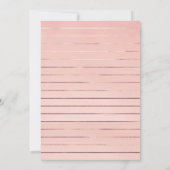 Spaans, Blush Roze en Blauw Bloemen Quinceañera Kaart (Achterkant)