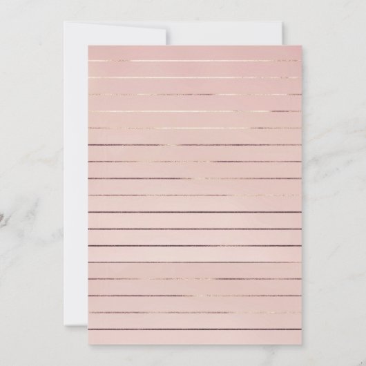 Spaans, Blush Roze en Blauw Bloemen Quinceañera Kaart (Achterkant)