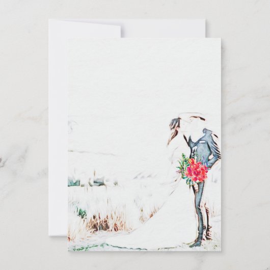 Spaans, Boda Charro y Novia rustieke bruiloft Kaart (Achterkant)