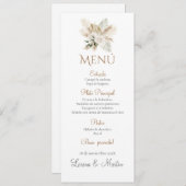 Spaans Boho Bruiloft Menu (Voorkant / Achterkant)