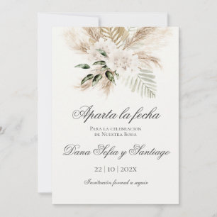 Spaans Boho Bruiloft Save the Date