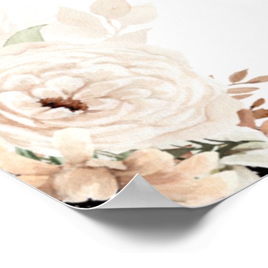 Spaans Boho Bruiloft Welkomstbord, Cartel de Boda Poster (Hoek)