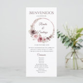 Spaans Boho huwelijksprogramma (Staand voorkant)