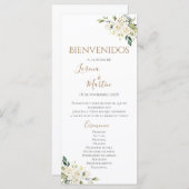 Spaans Boho huwelijksprogramma (Voorkant / Achterkant)