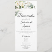 Spaans Boho huwelijksprogramma Programmakaart (Voorkant)