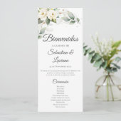 Spaans Boho huwelijksprogramma Programmakaart (Staand voorkant)