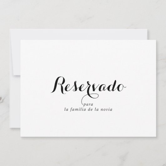 Spaans bordje voor bruiloft (Voorkant)