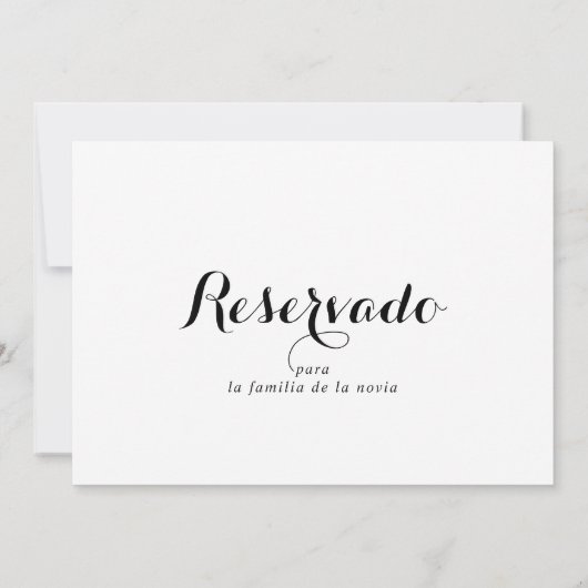 Spaans bordje voor bruiloft (Achterkant)