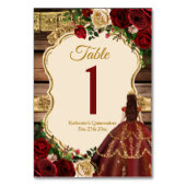 Spaans Bourgogne Bloemen Rustiek Hout Mis Quince Kaart (Achterkant)