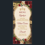 Spaans Bourgogne Bloemen Rustiek Hout Mis Quince Menu<br><div class="desc">Spaans Bourgogne Bloemen Rustiek Hout Mis Quince Menu Kaart</div>