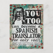 Spaans Briefkaart vertaler - Funny Retro (Voorkant)