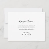 Spaans bruidsmeisje voorstel notitiekaartje (Achterkant)