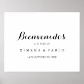 Spaans bruiloft Bienvenidos Sign Poster (Voorkant)