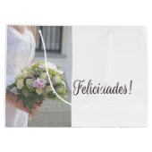 Spaans Bruiloft gefeliciteerd geschenk tas Large Cadeautasje (Achterkant)