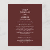 Spaans bruiloft Uitnodiging BILINGUAL Nuestra Boda (Achterkant)