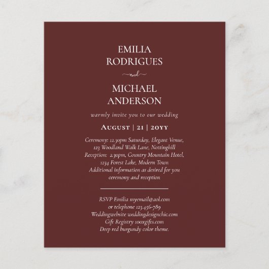 Spaans bruiloft Uitnodiging BILINGUAL Nuestra Boda (Voorkant)