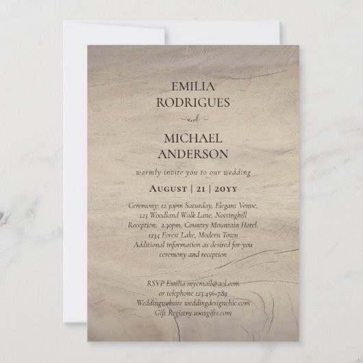 Spaans bruiloft Uitnodiging BILINGUAL Nuestra Boda (Achterkant)