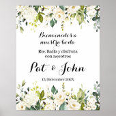 Spaans Bruiloft Welkomstbord Poster (Voorkant)