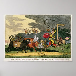 Spaans Bull Broke Lose of Joseph's Flight Poster