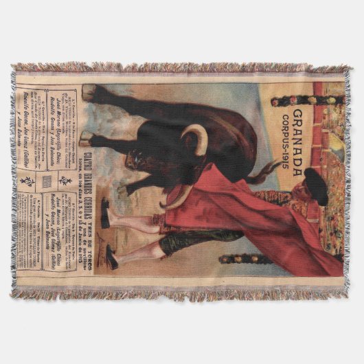  Spaans Bullgevecht Throw Blanket Deken (Voorkant)