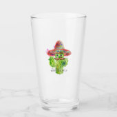 Spaans Cactus Mustache Pet Fiesta Text Artisan Glas (Voorkant)