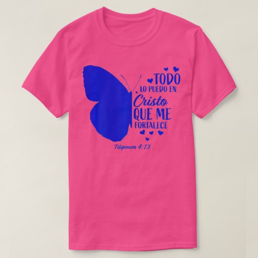 Spaans Christelijk bijbel Verse Vrouwen Religie T-shirt (Design voorkant)