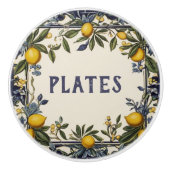 Spaans Citroen Custom Keuken Kastdroog Label Keramische Knop (Voorkant)