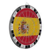 Spaans dartboard en Spaans vlag/spelbord Dartbord (Voorkant Links)