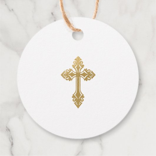 Spaans De Bautizo Gracias Gold Bedankjes Labels (Achterkant)