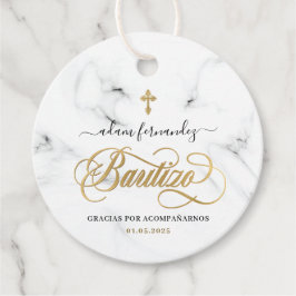 Spaans De Bautizo Gracias Gold Bedankjes Labels