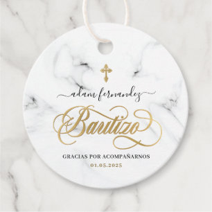 Spaans De Bautizo Gracias Gold Bedankjes Labels