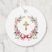 Spaans De Bautizo Gracias Goud & Roze Bedankjes Labels (Achterkant)