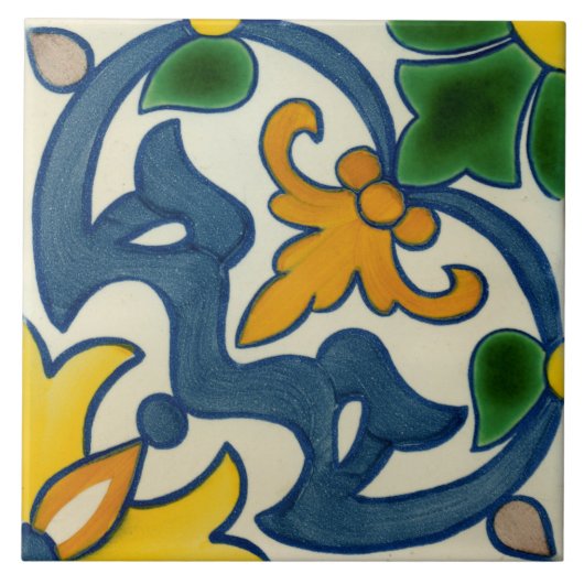 Spaans decoratief keramisch fotodossier tegeltje (Voorkant)