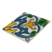 Spaans decoratief keramisch fotodossier tegeltje (Zijkant)