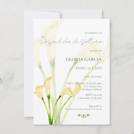 Spaans, Despedida Soltera Flores, Vrijgezellenfees Kaart (Voorkant)