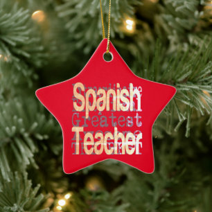 Spaans docent extraordinaire keramisch ornament